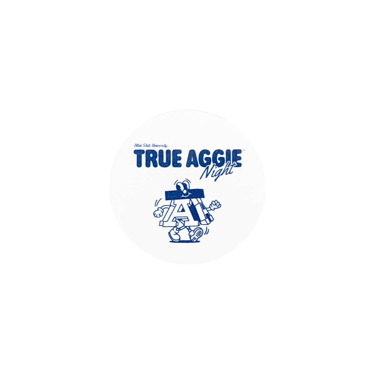 utah state univsersity true aggie night walking block a 2 in sticker